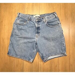 Gap Baggy Fit Denim Shorts Mens 38 made USA Medium Wash Vintage Style 174135-001
